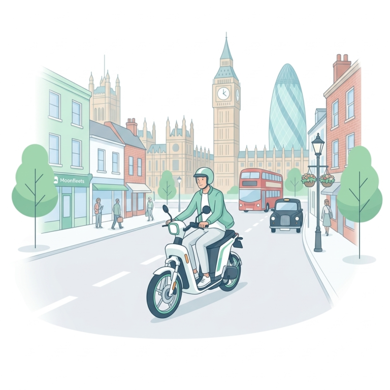 Electric moped subscription in London — Moon Fleets